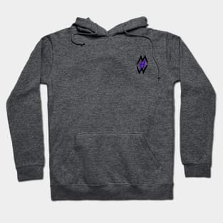 Black and Purple Hidden Wisdom Logo Hoodie